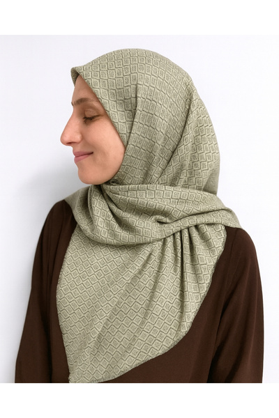 Bilenler Κασκόλ τζιν με σχέδιο – 95x95 cm, αντιολισθητικό, κατάλληλο για χρήση σε όλες τις εποχές, νεροπράσινο