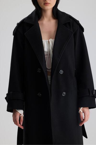 eybetsa Uzun Kaşe Kaban Yeni Sezon