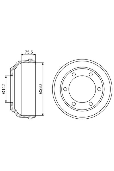 Bosch Tambur Frana Puntea Spate Ford Transit Bus/Transit Caroserie/Transit Pl...