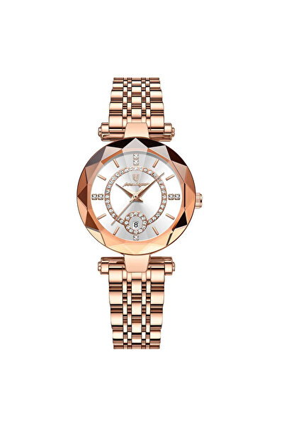 POEDAGAR Ceas dama , otel inoxidabil, rose gold, cadran alb