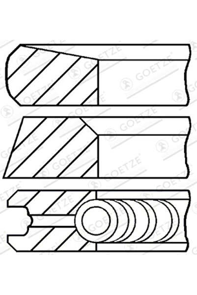 GOETZE ENGINE Set Segmenti Piston Ford Transit Bus/Transit Caroserie/Transit ...