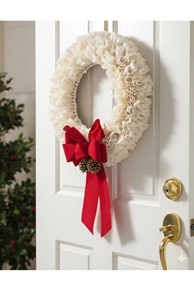 NGAHOME Modern El Yapımı Kapı Süsü Beyaz Örgü Kurdele