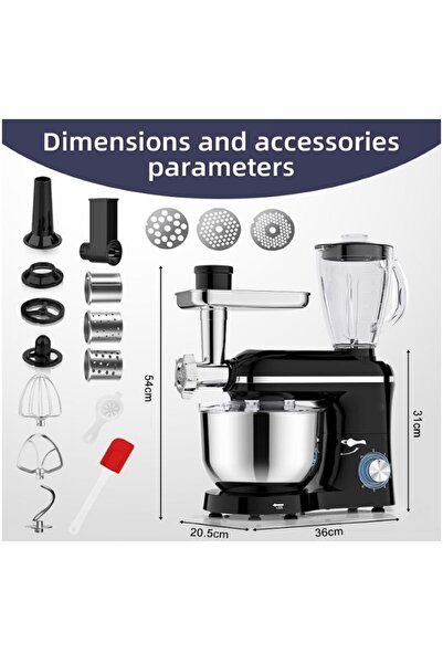 Denx 3-in-1 Multifunctional Stand Mixer – Electric Kitchen Mixer & Food Processor for Baking and Cooking