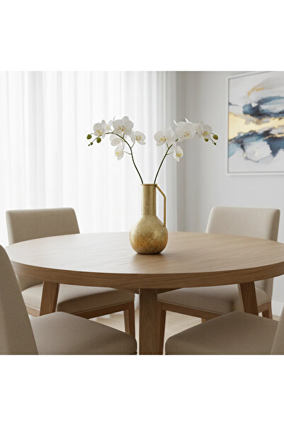 Hinora Testi Model Vasă de aur subțire, înaltă, cu un singur mâner, 20x11x11cm