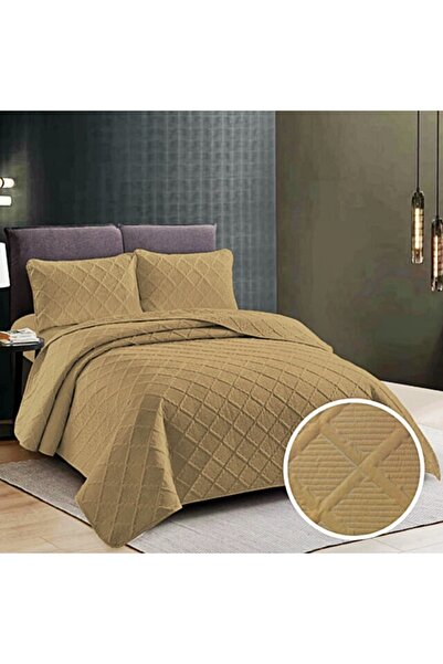 PATONE Cuvertura de pat dublu, bej, 230x250cm + 2 fete de perna, bej, 50x70cm