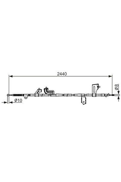 Bosch Жило за ръчна спирачка Nissan Navara NP300