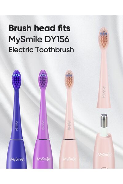 mysmile Electric Toothbrush Replacement Heads, 3 Packs (Pink)