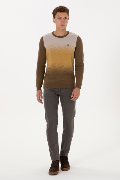 U.S. Polo Assn. Men's Khaki Sweater 50314985-Vr027