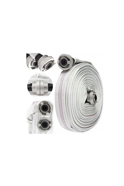 Majster Polska Furtun de incendiu cu racord, 1", 20 m, alb, MP 0704