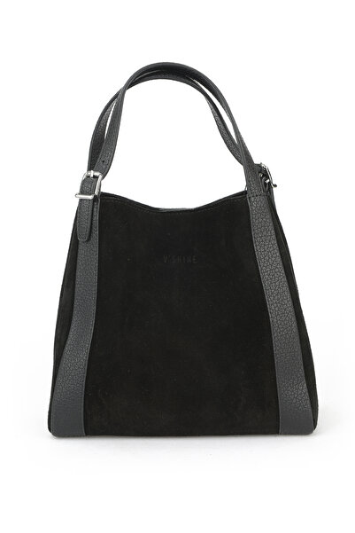 Ziya , Women's Genuine Leather Shoulder and Hand Bag 153979Z5012 Black