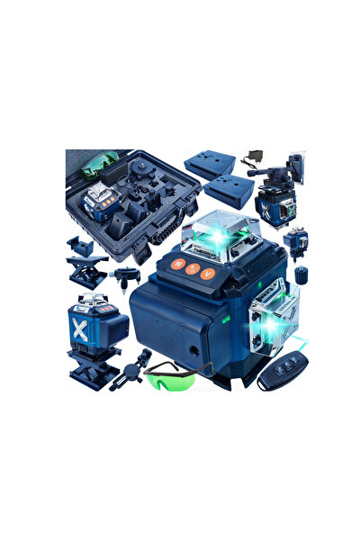 Ondragon Nivelă laser cu linie în cruce OD 5071 4D, autonivelare la 360°, 2 baterii