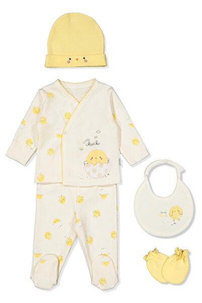 Bebetto طقم زيبين إنترلوك مكون من 5 قطع (تشيك تشييك) أصفر