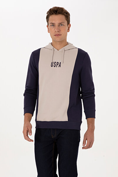 U.S. Polo Assn. Men's Regular Fit Hooded Plum Sweatshirt 50316365-Vr074