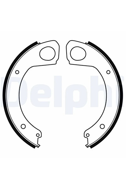 DELPHİ Комплект накладки за ръчна спирачка Fuso (Mitsubishi) Canter Mitsubish...