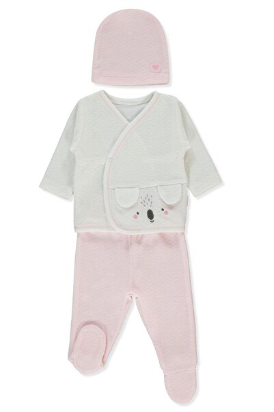 Bebetto طقم زيبين المخملي مكون من 3 قطع (ماي ليتل ون) وردي اللون