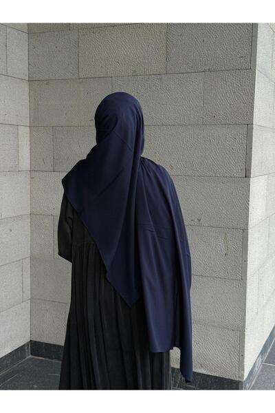 Qalortex Scarf Cotton Soft Shawl - Navy Blue