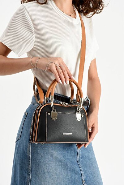 KIRASE حقيبة يد وكتف نسائية ذات 5 أقسام، ذات جودة عالية، مبطنة بحزام مزدوج، مناسبة للاستخدام اليومي