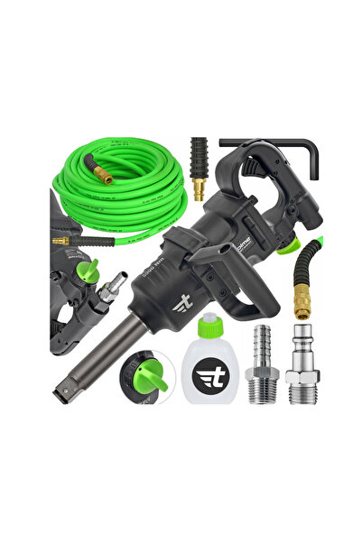Toolme Cheie pneumatică cu impact pentru roți de camion, 1", 5000 Nm, furtun ...
