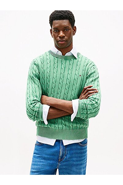 Tommy Hilfiger Erkek CLASSIC CABLE GMD C NK MW0MW39524-THL3J