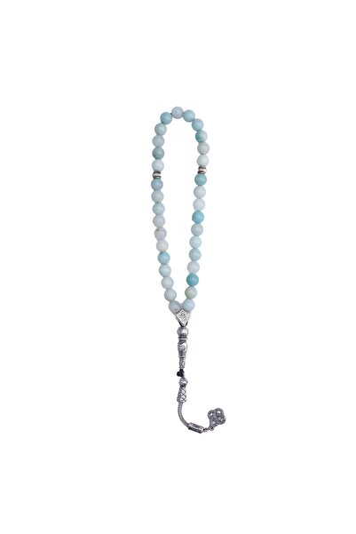 Zeynep Büyükbay Rozariu din piatră naturală Amazonit, 33 bucăți