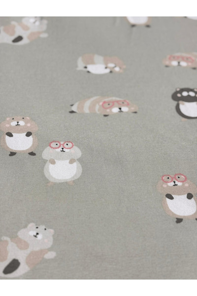 iki iplik Animal Patterned Three Thread Sh Fleece-Lined Fabric - Width 170 cm...