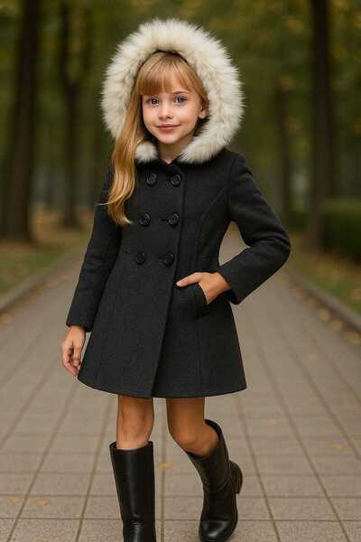 elfanto kıds Küçük Zarafet – Kapüşonlu Palto”