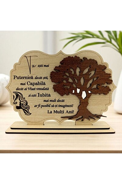 OEM Wooden Plaque - Personalized Gift for Wife / Women's Day – 30x20 cm, cream