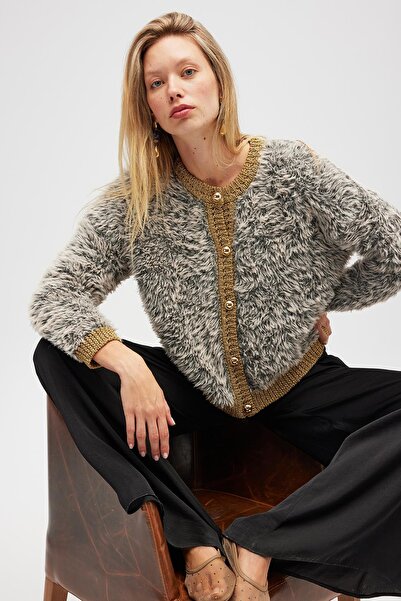 Peraluna Women's Knitwear Cardigan - Beige Melange