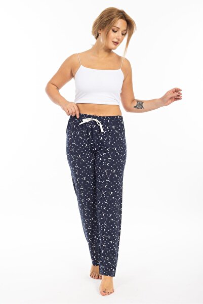 Villager&Son Ms Viskon Pijama Tek Alt 25y Evm Lacivert Yıldız
