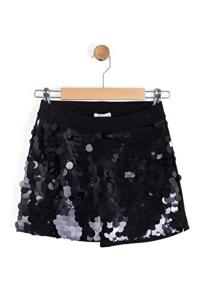 Zekids Girl's Cotton Design Sequin Shorts Skirt