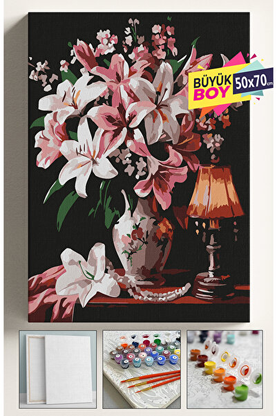 Genel Markalar Sayılarla Boyama Seti Numaralı Tuval Fırça Boya Dahil Kasnaklı...