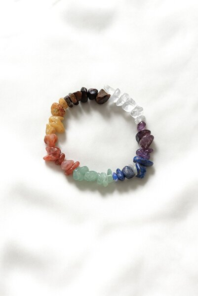 Femenino Doğal 7 Çakra Şans Bilekliği – K. Kuvars,Akik, Aventurin,Lapis,Sitri...