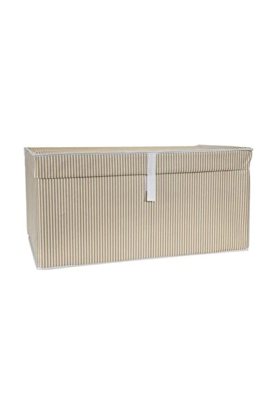 Pikas Multi-Purpose Base Box Beige Striped Single 60X40X30 cm