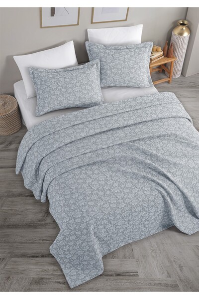 Monolisse Narma Jacquard Bedspread Set Double Size Indigo 230X240 cm