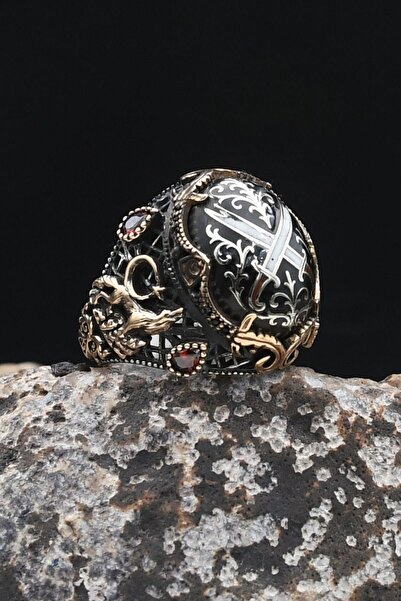 Prestige Ay Yıldızlı Ve Kurt Figürlü Ve Hz. Ali'nin Kılıcı Zülfikar Mineli 92...