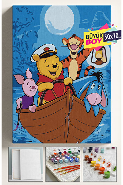 Genel Markalar Sayılarla Boyama Seti Numaralı Tuval Fırça Boya Dahil Kasnaklı...