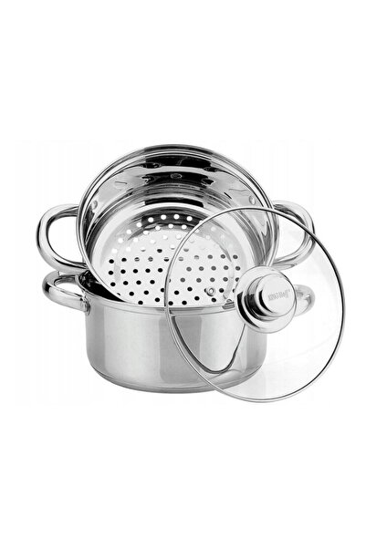 Kinghoff Stainless steel steamer pot with lid, 2.5 liters, 18 cm,