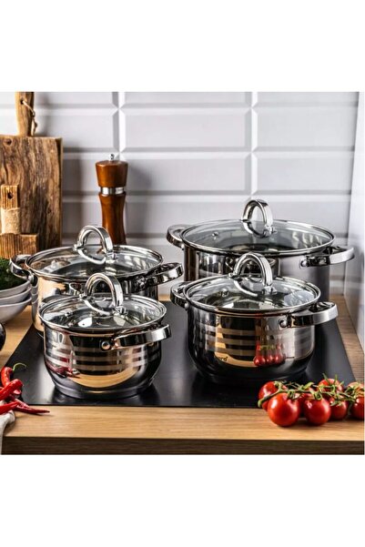 Klausberg Set oale cu capac, 5l, 3.9l, 2.9l, 2.1l, strecuratoare, 5 piese,