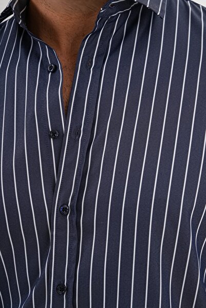 Catto Peak Раирана памучна сезонна мъжка риза