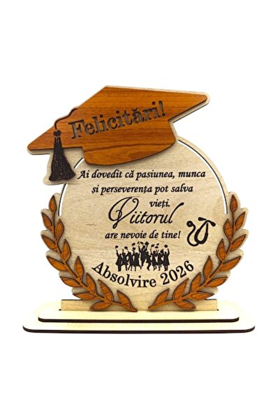 OEM Cadou personalizat de absolvire din lemn cu mesaj gravat „Ai dovedit-o......