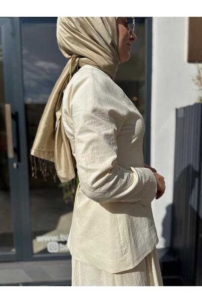 QOOQ STORE 26Fw210 Embroidery Detailed Women's Set Ecru