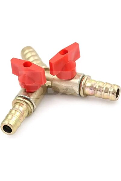 DAO Y gas distributor, brass gas branch DAO, with ball valve, min hose 10 mm