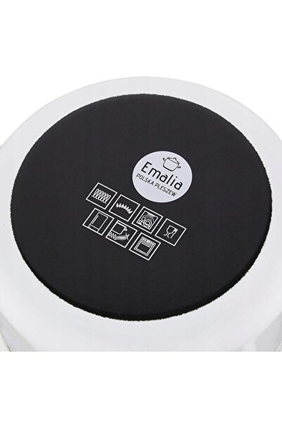 Florentyna Julia pot, with glass lid, carbon steel, enameled, white, 20cm-4.2, Florina