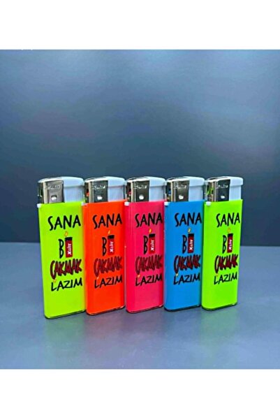 İNDİRİM CENTER Sana Bi Çakmak Lazım Serisi 5 Farklı Renk ve Yazılı Doldurulab...