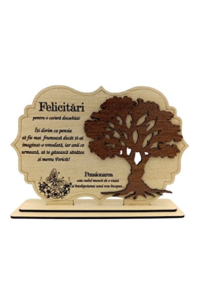 OEM Wooden Plaque - Personalized Gift for Retiree – 30x20 cm, cream
