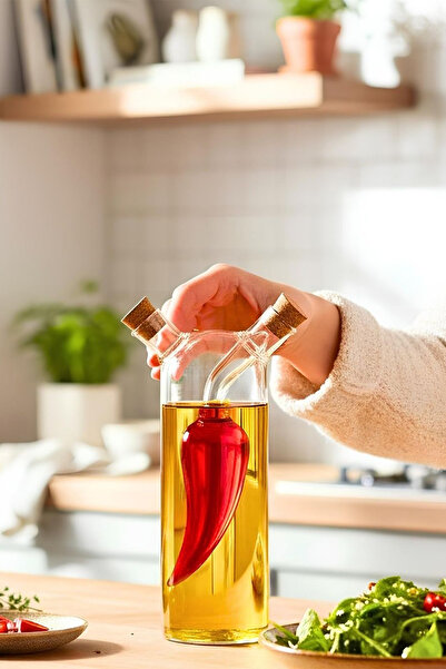 Home زجاجة زيت من الزجاج البوروسيليكاتي مزدوجة الطبقات من كابسي مع تصميم على ...