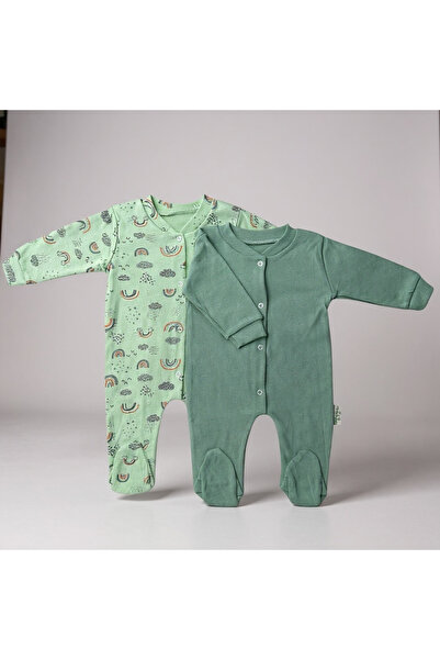 bebedino Unisex Patikli Bebek Tulum 2’li Set | Mevsimlik – Yumuşak Kumaş