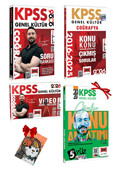Yargı Yayınları 2026 KPSS Genel Kültür Coğrafya Soru Bankası - Video Ders - Ç...
