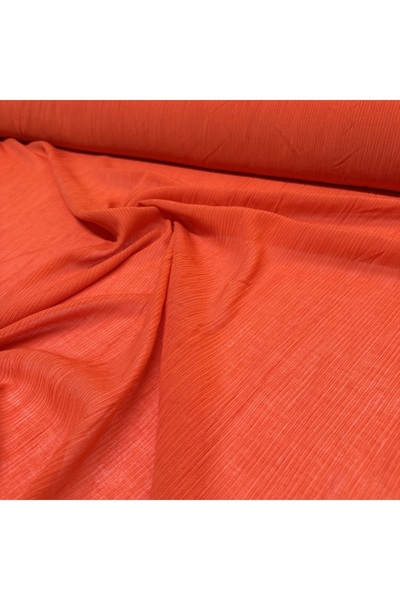 Yaren Ülker Krinkıl Şifon Kumaş Çift En Turuncu