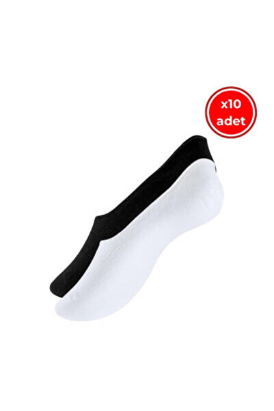 meristanbul 6-пакет унисекс къси чорапи, 43-46, 80% памук, черно-бели